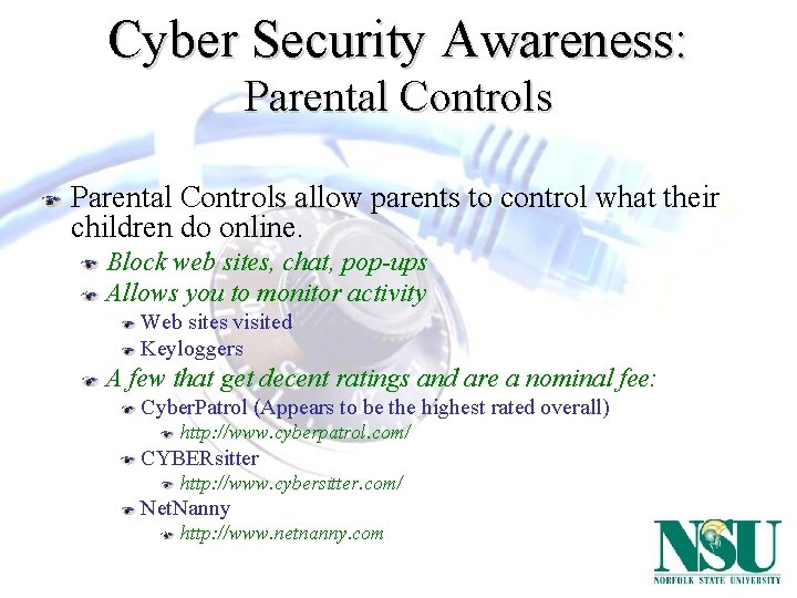 CyberPatrol Parental Controls